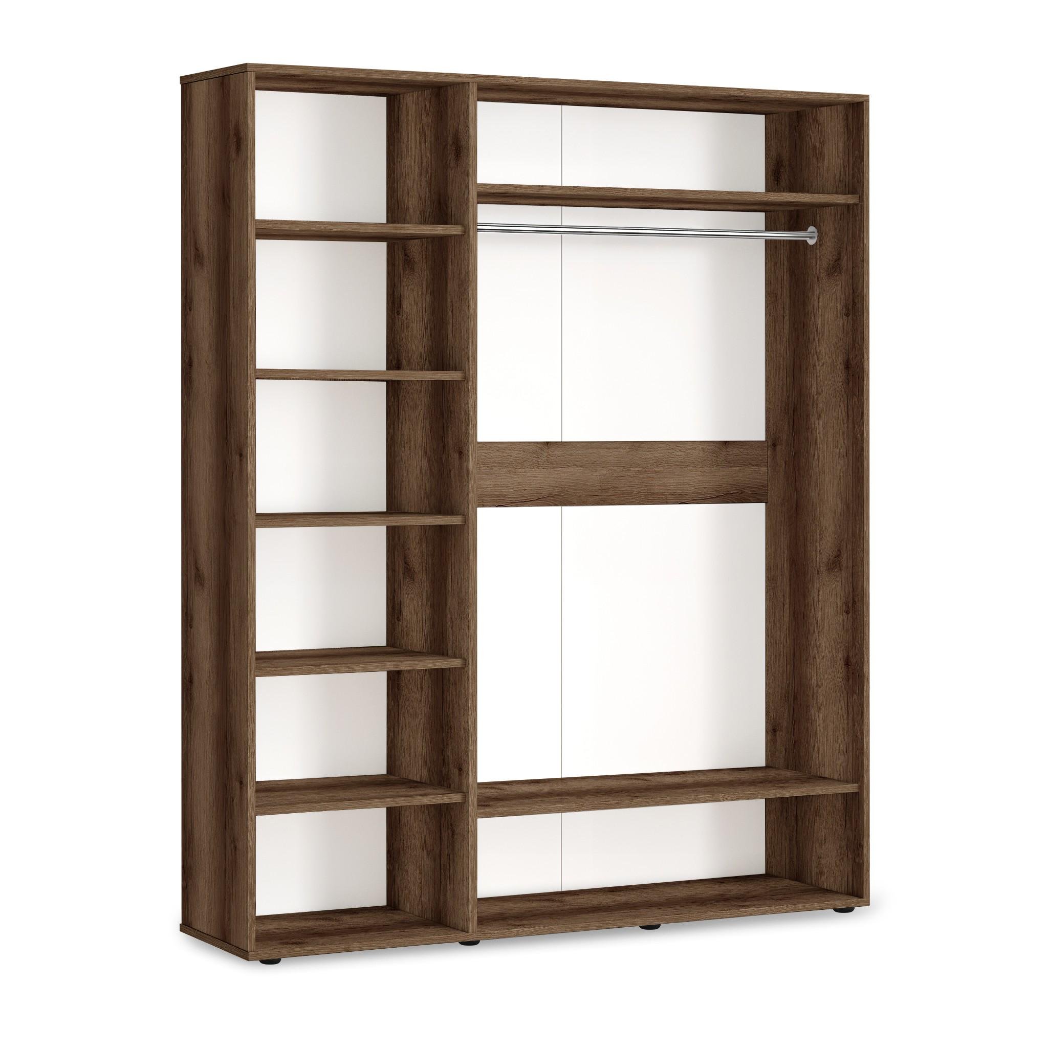 Шафа зі штангою та полицями ST-0027 1800х520х2200 мм Дуб Кверкус - фото 2 Шафа зі штангою та полицями ST-0027 1800х520х2200 мм Дуб Кверкус - фото 2