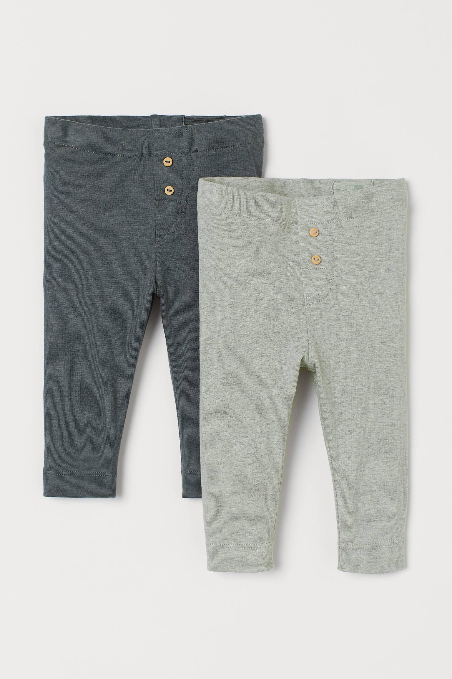 Легінси H&M 2 шт. 56 см Темно-зелений (S507757413)