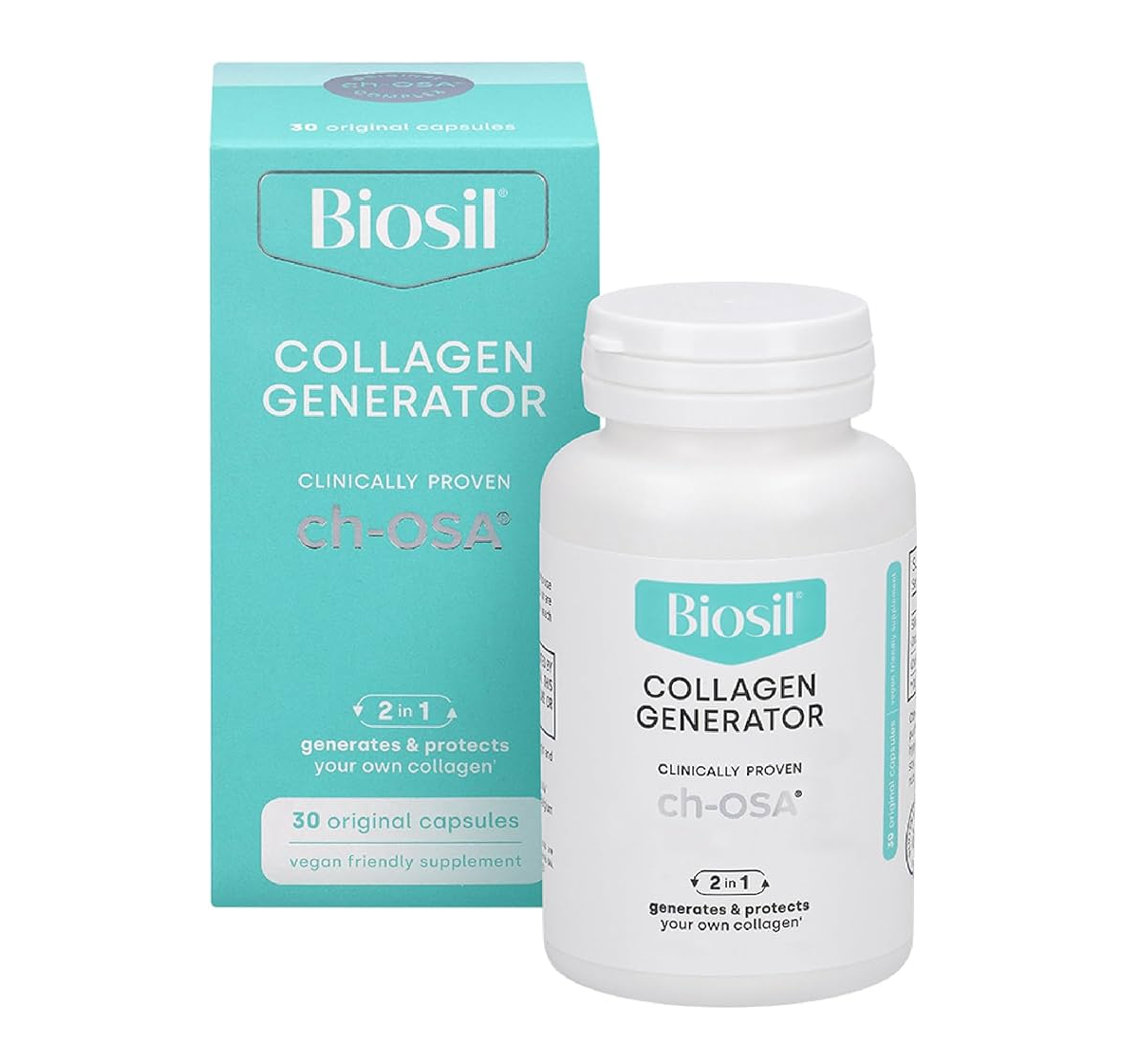 Добавка BioSil Advanced Collagen Generator для стимулирования производства коллагена 30 капсул