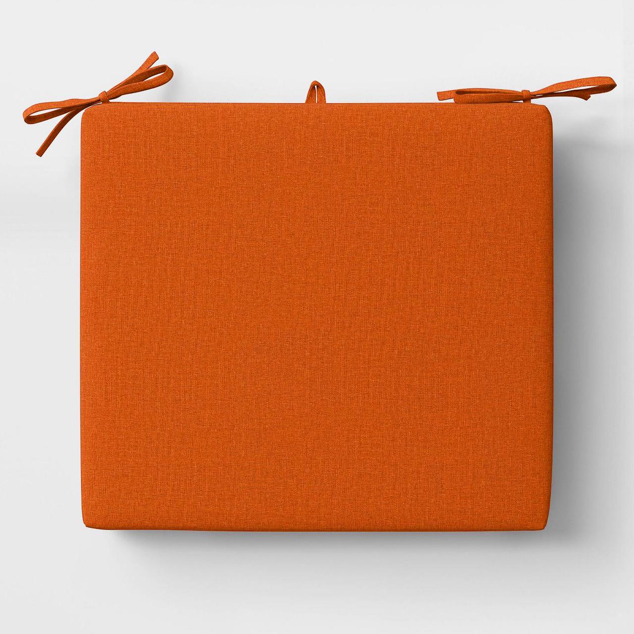 Подушка на стілець/лавку BIG YETI 35x35x5 см квадратна тканина дралон Помаранчевий (6149653)