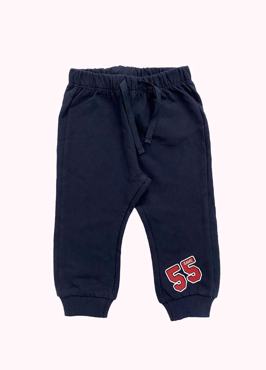 Штаны детские Chicco хлопковые 9-12 мес. 74 см Темно-синий (2081861149)