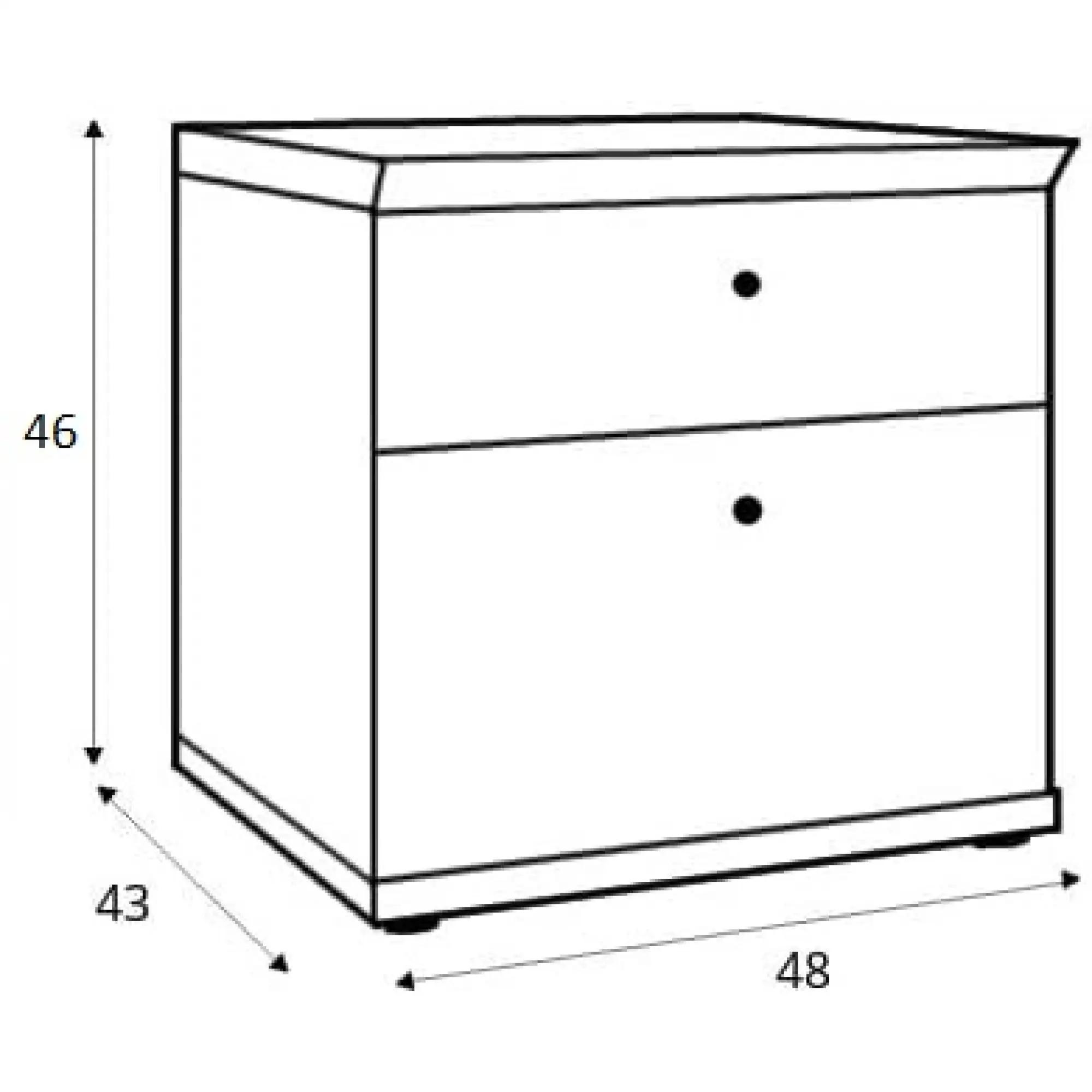 Тумба прикроватная Гербор Тина KOM2S Сосна каньон/Дуб сонома трюфель (GRB-1375) - фото 4