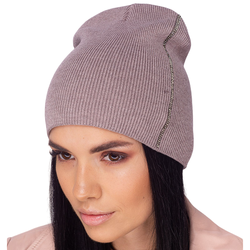 Шапка Leks ДАРИНА подвійна біні без манжету One size Мигдальний (130164)