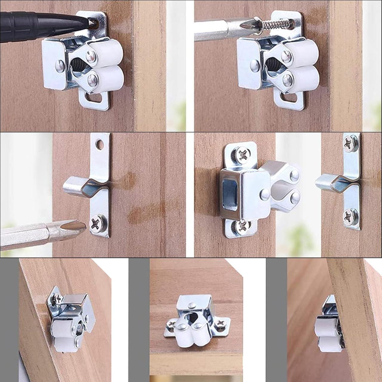 Мебельный замок роликовый металлический для закрывания дверей Серебристый (2789190565) - фото 7 Мебельный замок роликовый металлический для закрывания дверей Серебристый (2789190565) - фото 7