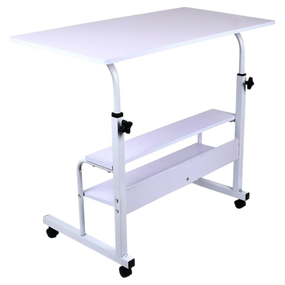 Компьютерный стол M50259M-W с регулировкой высоты на колесах 80х40х69-90 см Белый (32534381)