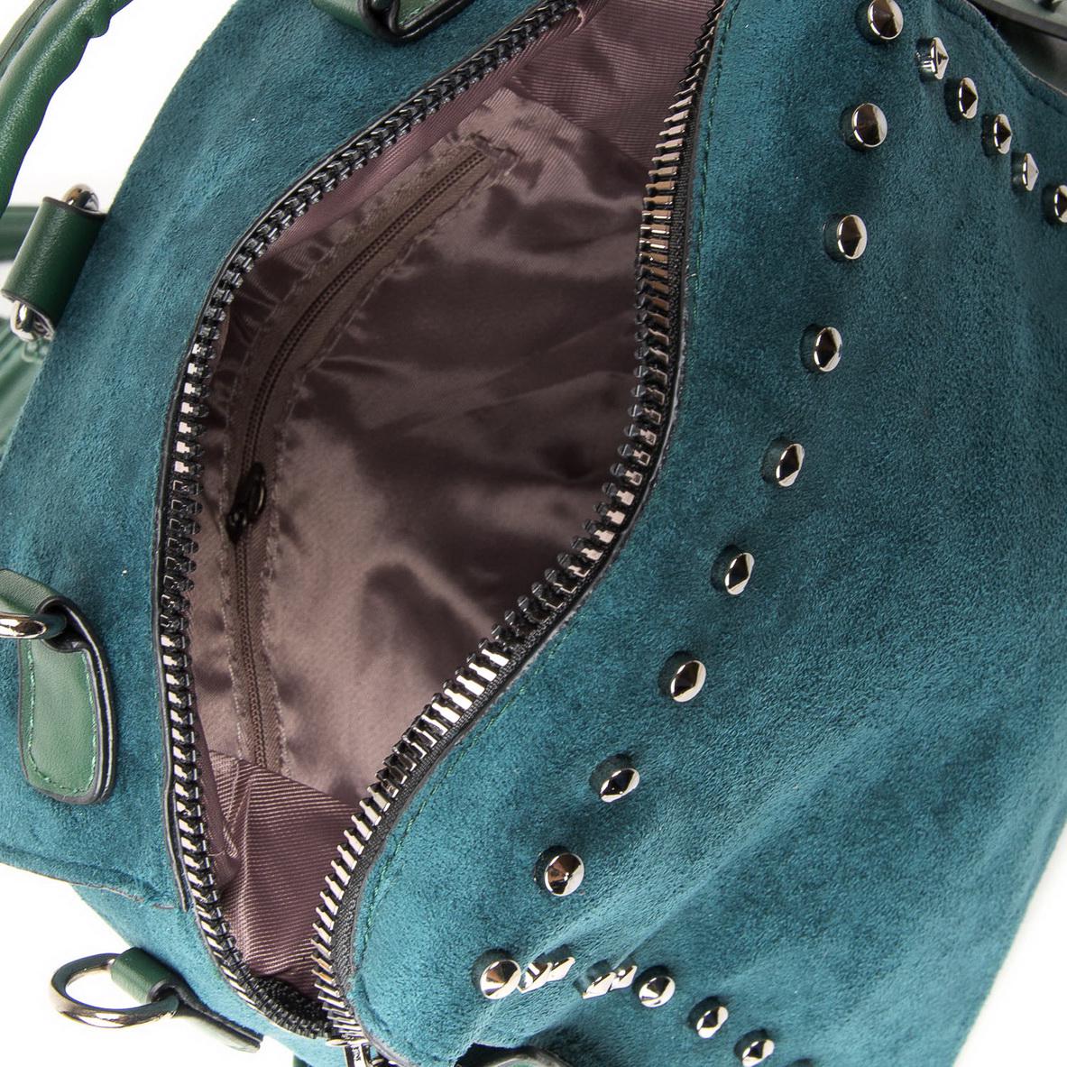 Женская сумка-рюкзак из замша Fashion 11045 Зеленый - фото 4 Женская сумка-рюкзак из замша Fashion 11045 Зеленый - фото 4