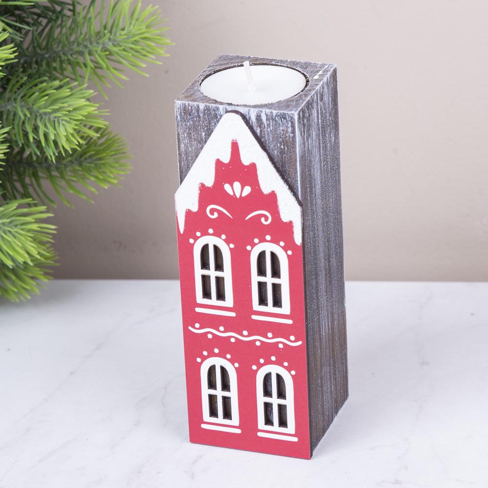 Підсвічник дерев'яний хатка з візерунком 14 см (5162-6) - фото 1 Підсвічник дерев'яний хатка з візерунком 14 см (5162-6) - фото 1