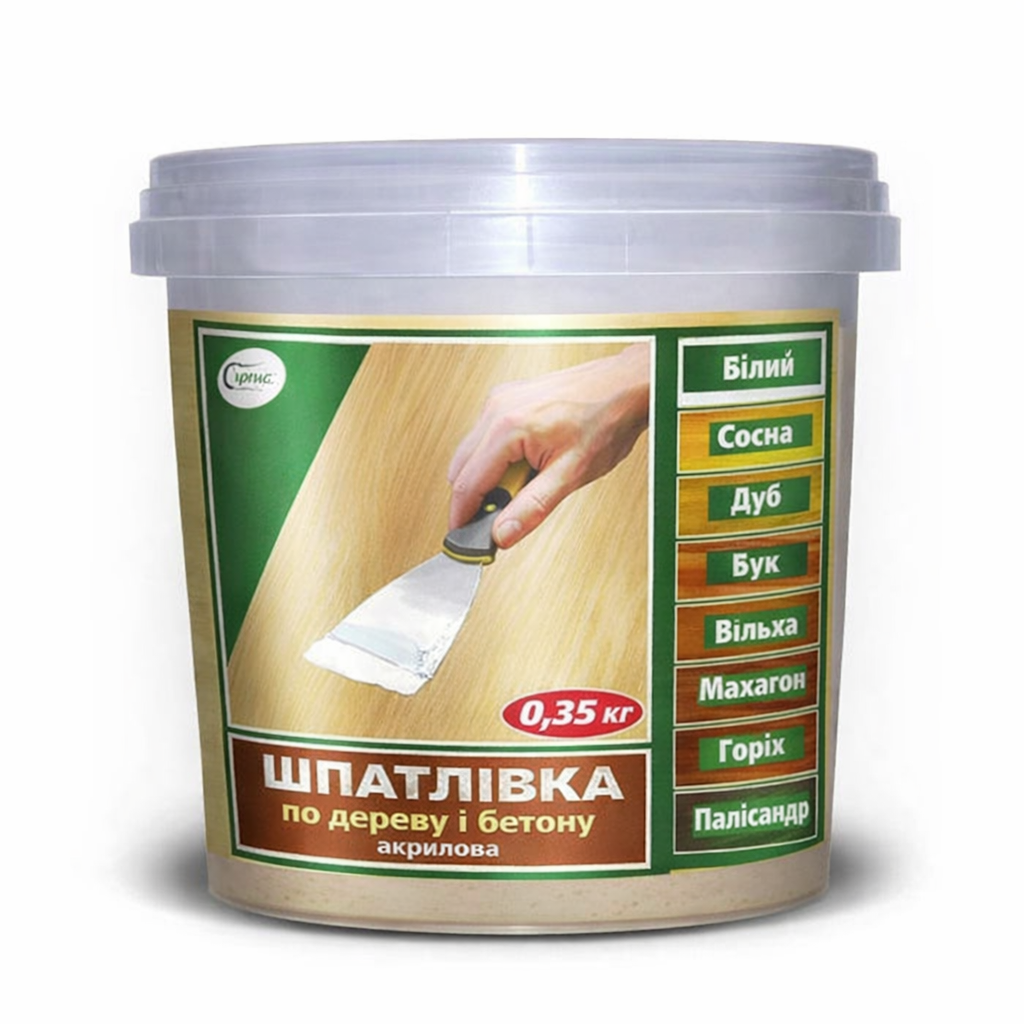 Шпаклевка по дереву Сириус акриловая 350 г Белый (28715810)