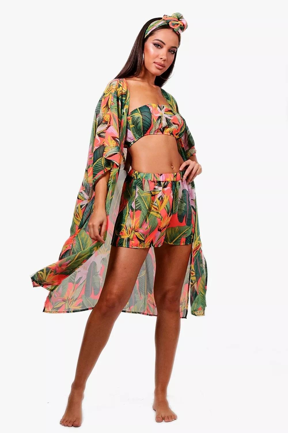 Костюм літній четвірка Boohoo L Зелений (9726/46)