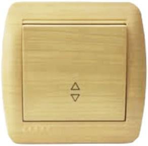 Выключатель одноклавишный Lezard Demet накладной проходной IP20 Клен (27549433)