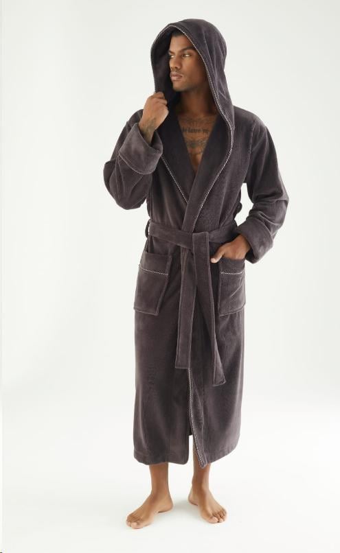 Халат мужской Nusa 7230 хлопок/бамбук XXXL Кофейный (2000022279735)