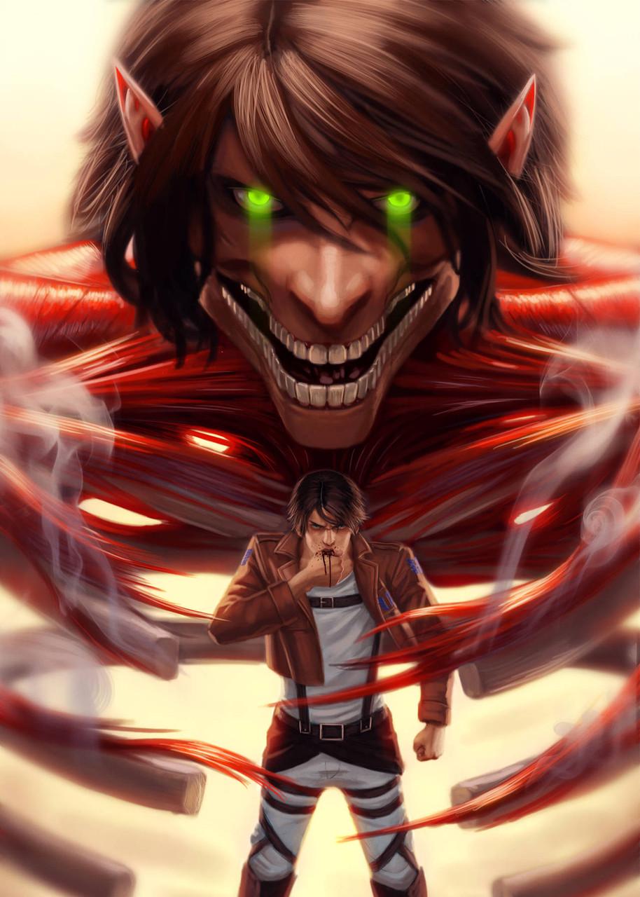 Картина постер Gee! Attack on Titan Атака титанов фан 40x60 см AT 09.102