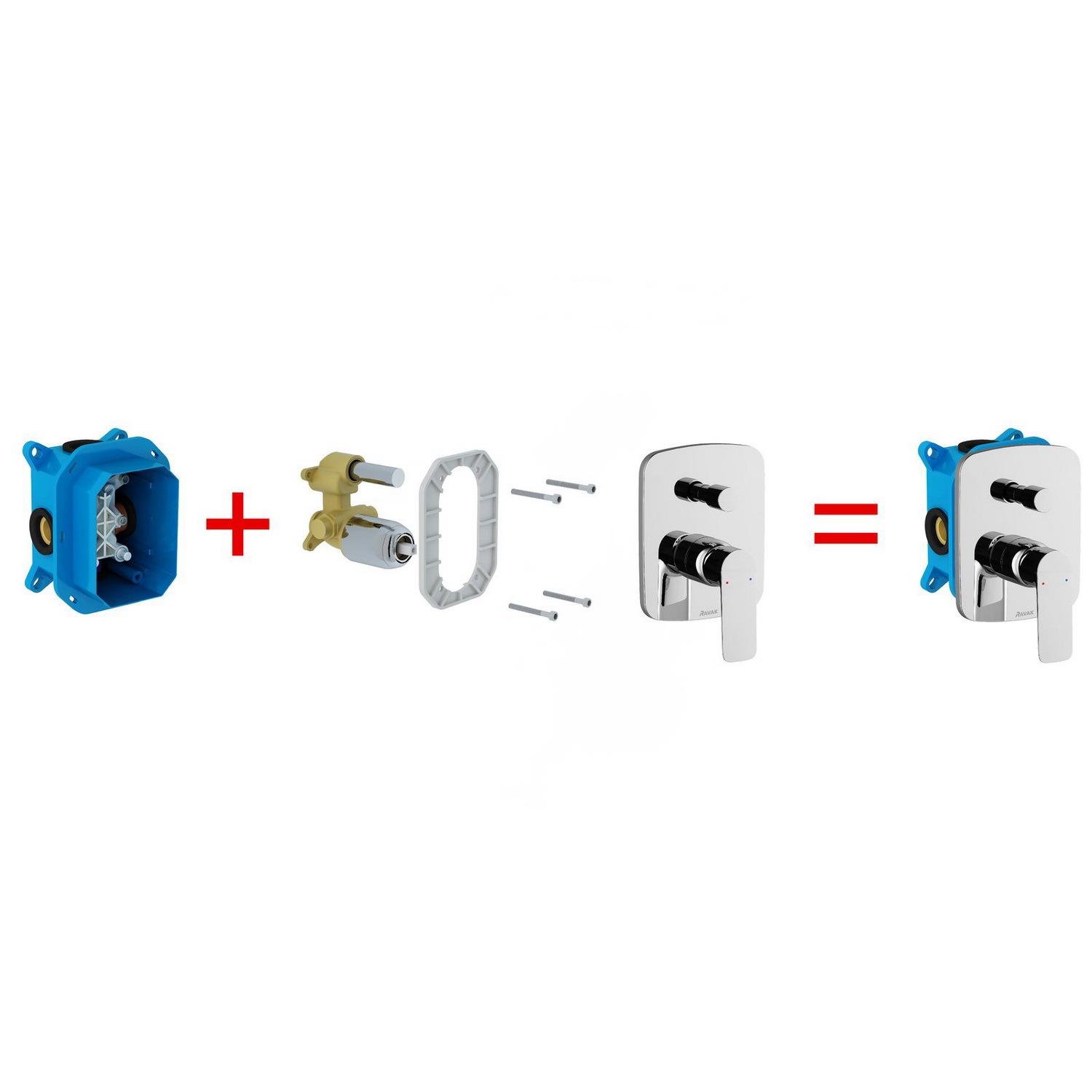 Скрытая часть смесителя RAVAK R-box RB 070.50 X070052 (83803) - фото 3