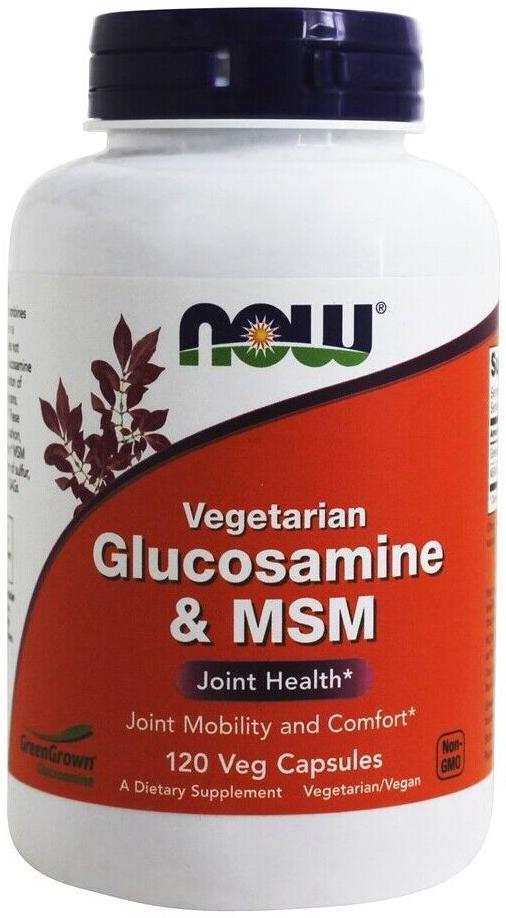 Комплекс Глюкозамин и МСМ Now Veg Glucosamine&MSM 120 vcaps
