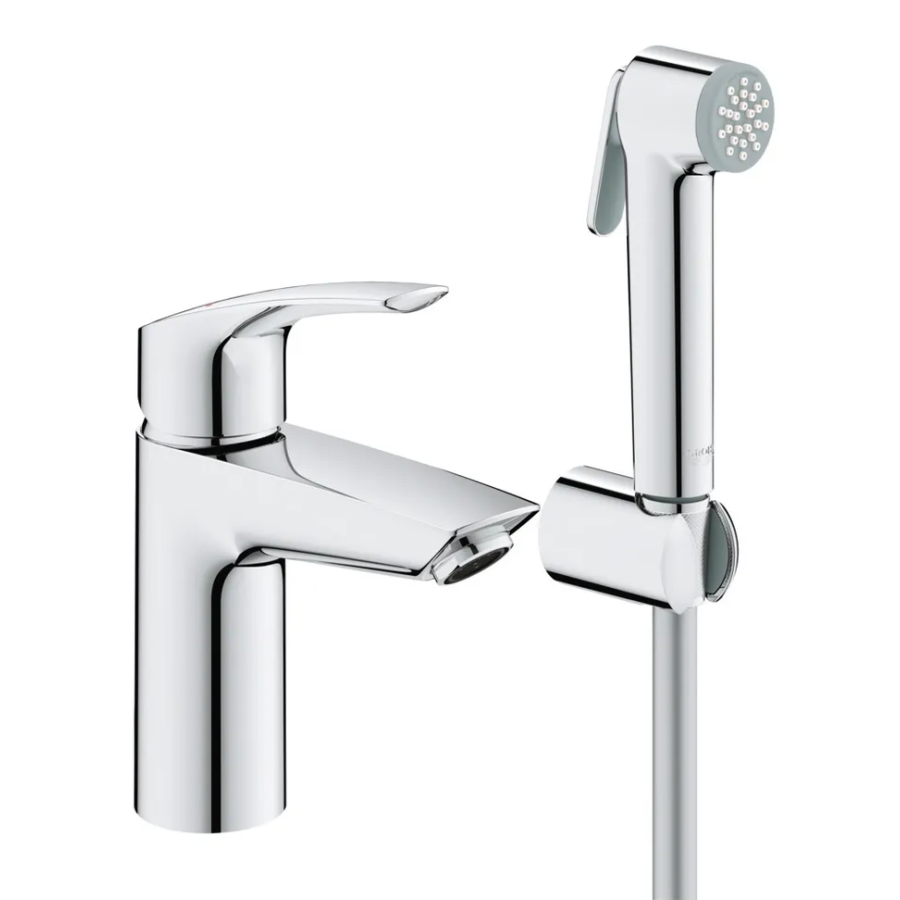 Змішувач для раковини з гігієнічним душем Grohe Eurosmart Chrome (23124003) Змішувач для раковини з гігієнічним душем Grohe Eurosmart Chrome (23124003)