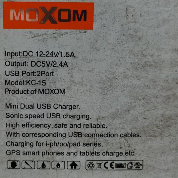 Зарядний пристрій MOXOM KC15 з кабелем USB Micro USB автомобільний (17863) - фото 6