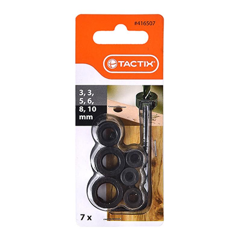 Набір обмежувачів для свердл Tactix 416507 Ø3-10 мм з шестигранним ключем 7 шт. (SDDT0DTZ0100070MT0) - фото 2 Набір обмежувачів для свердл Tactix 416507 Ø3-10 мм з шестигранним ключем 7 шт. (SDDT0DTZ0100070MT0) - фото 2