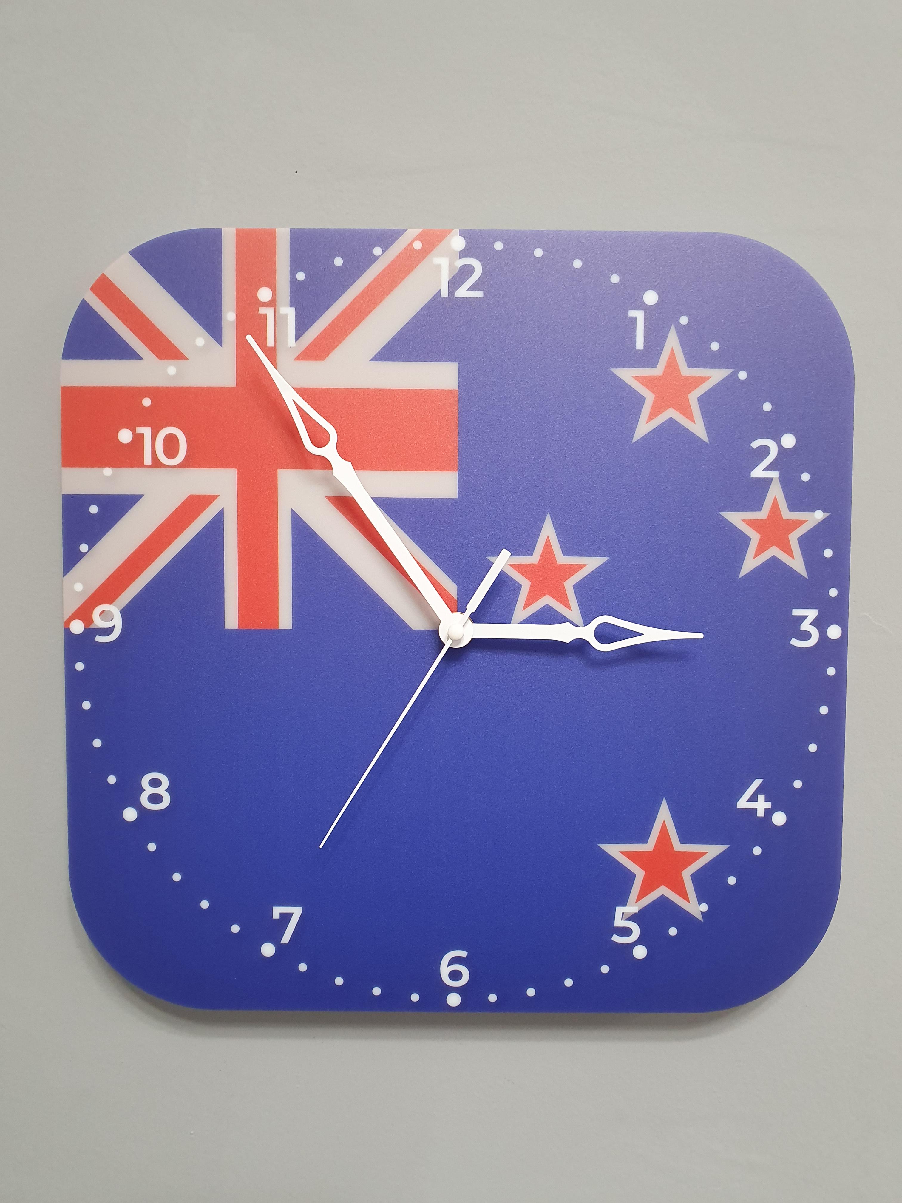 Часы настенные флаг Новой Зеландии (3776)