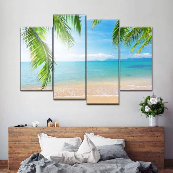 Модульная картина KIL Art Райское утро из четырех частей 129x90 см (M4_L_112)