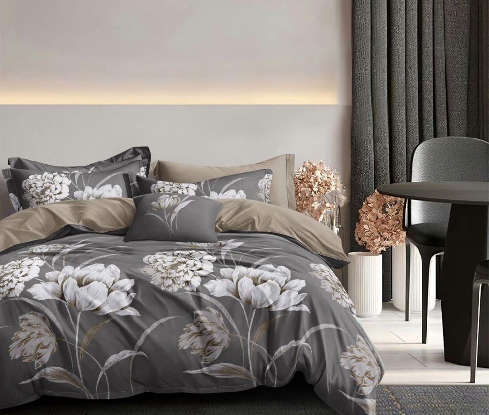 Комплект постільної білизни Майя євро на гумці сатин (2029810702)