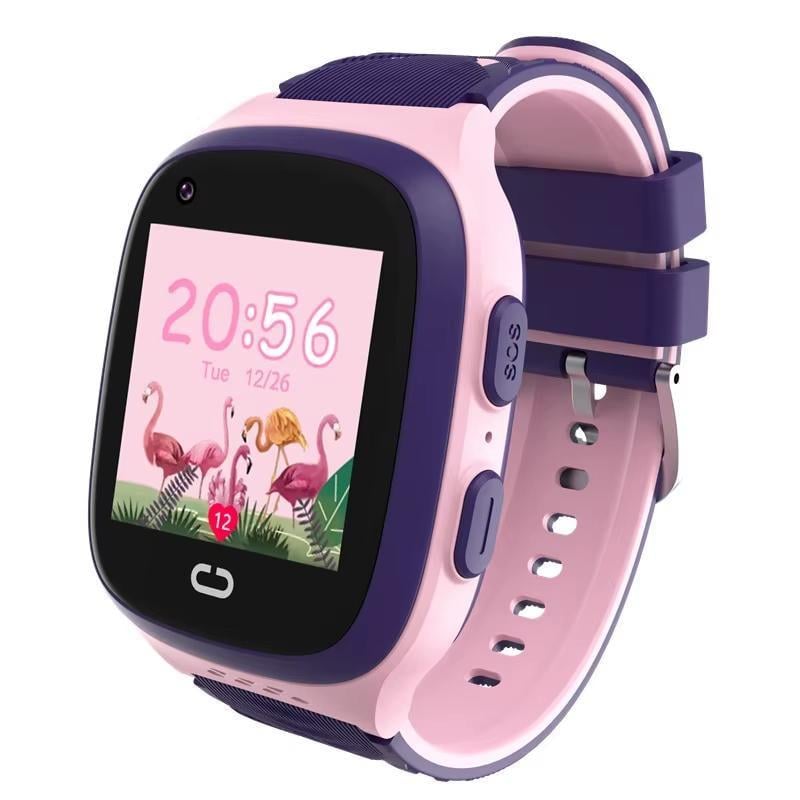 Смарт-годиник дитячий Lemfo LT-31 GPS SIM IP67 відеодзвінками/прослуховуванням Рожевий (35729712)