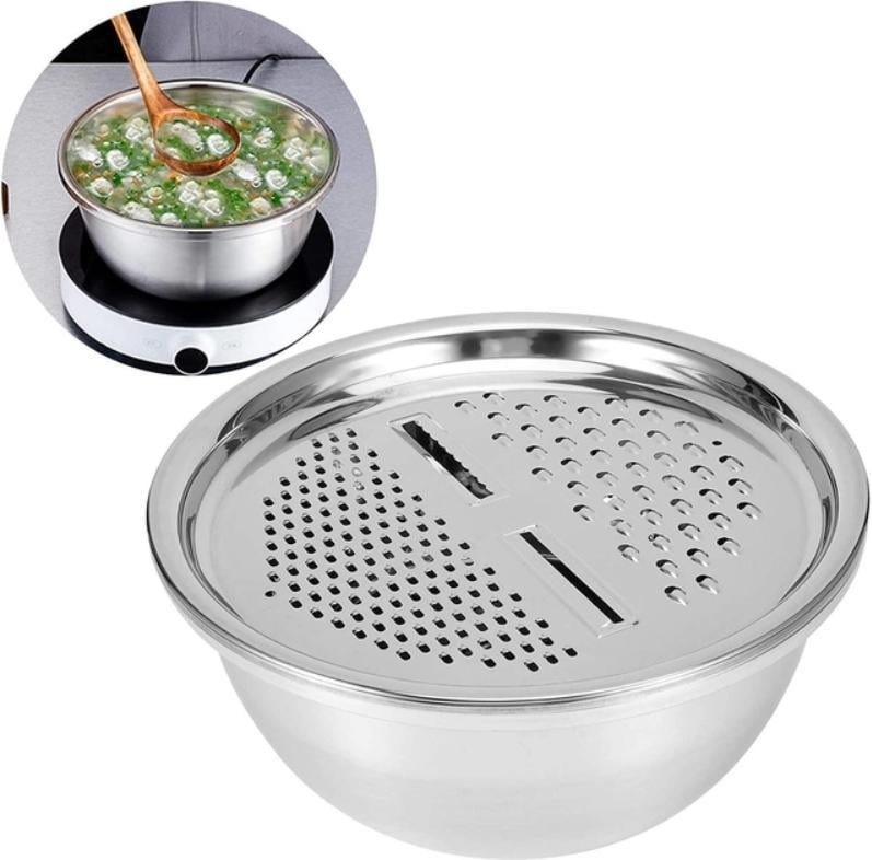 Терка-овощерезка с миской и друшлагом Metal Basket Cutter 3в1 (MBC31) - фото 6