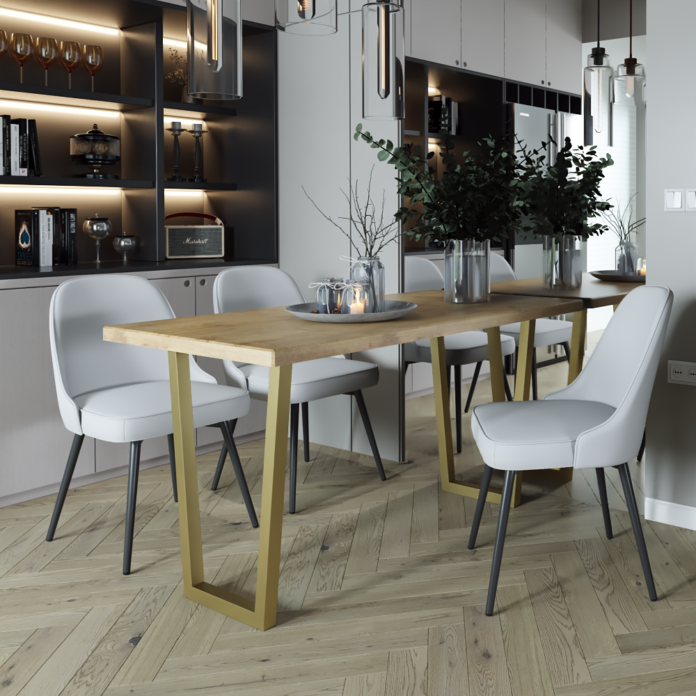 Опора для стола из металла 500х100 мм H 730 мм Золотой (1053) - фото 6