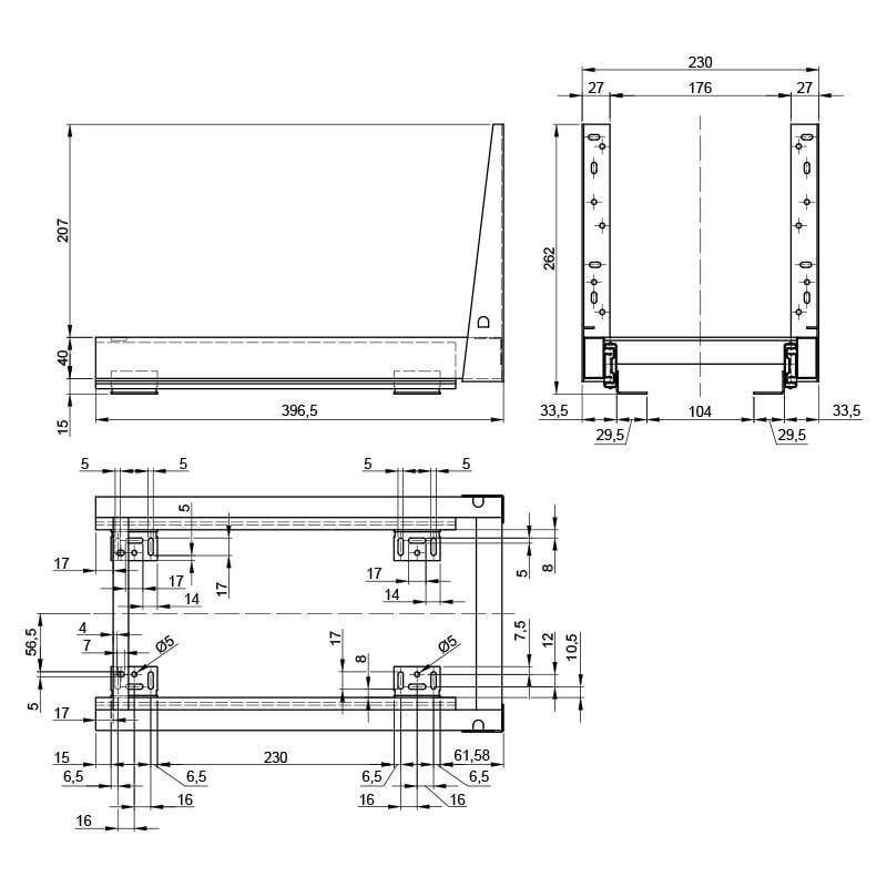 Карго с нижним креплением с полкой для бутылок 300 мм Хром (82824) - фото 9 Карго с нижним креплением с полкой для бутылок 300 мм Хром (82824) - фото 9