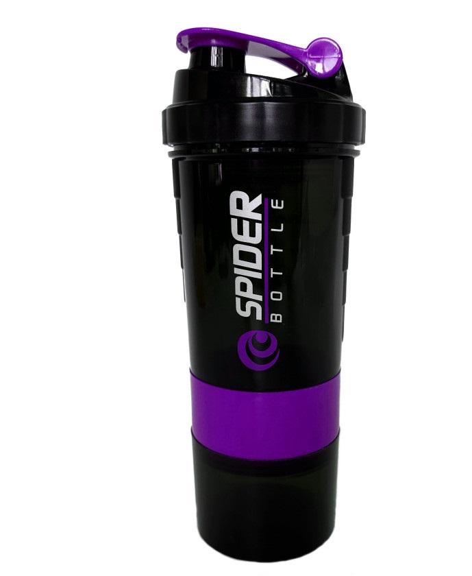 Шейкер спортивный EasyFit Spider 0,5 л Черно-фиолетовый (EF-7200-V)
