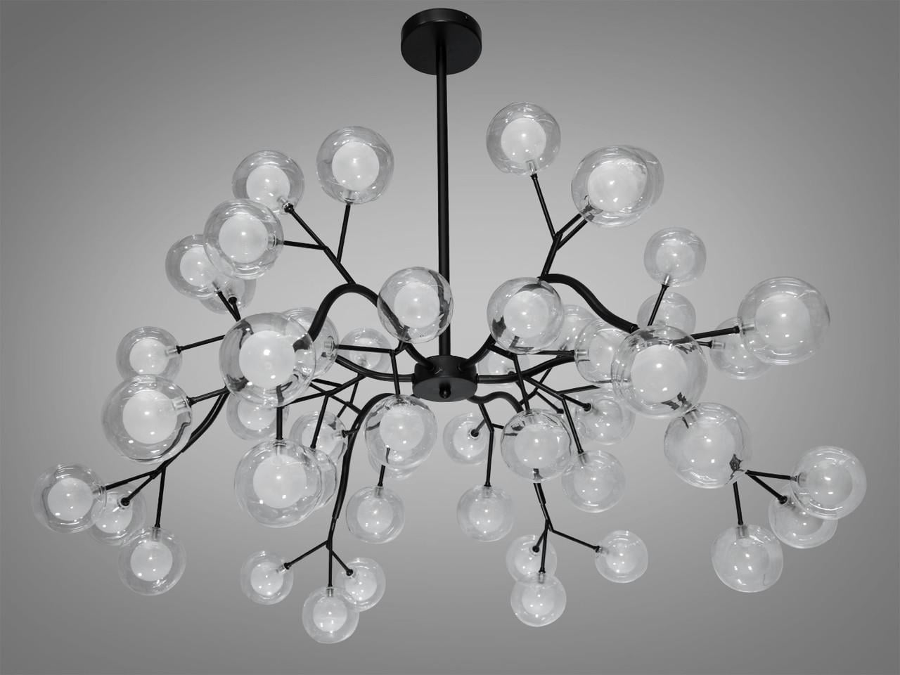 Люстра для гостиной Светлячок 886-54BBK-LS 54 лампы Черный (2066926914)