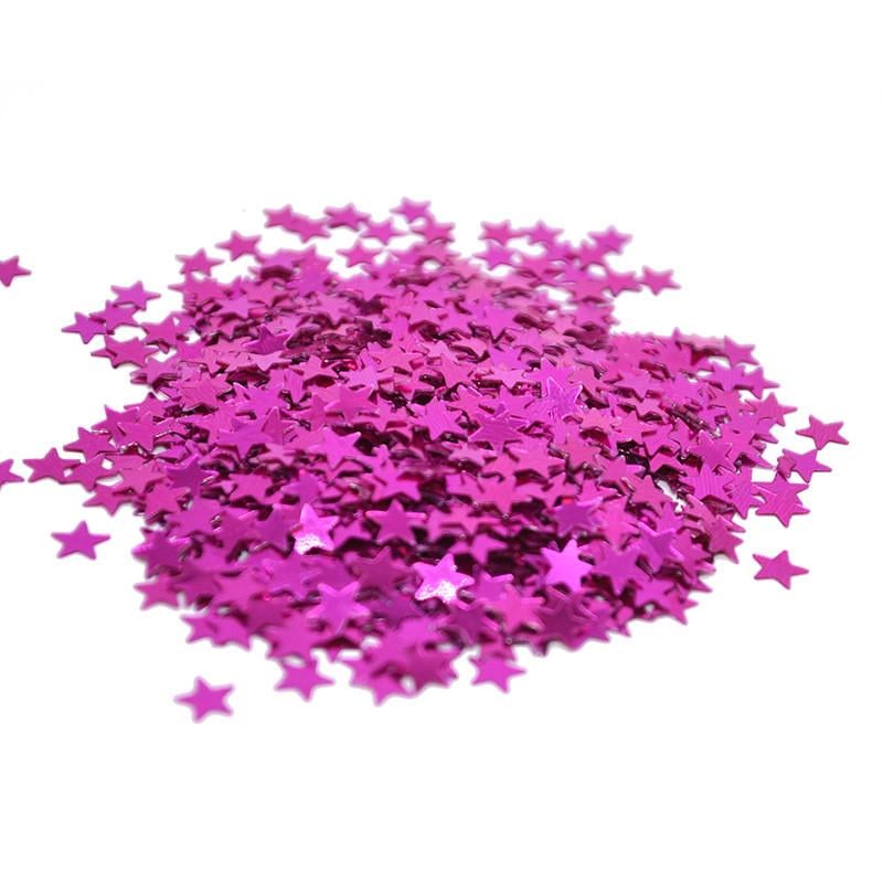 Конфетти из фольги Звездочки 10 г 1 см Малиновый (510344)