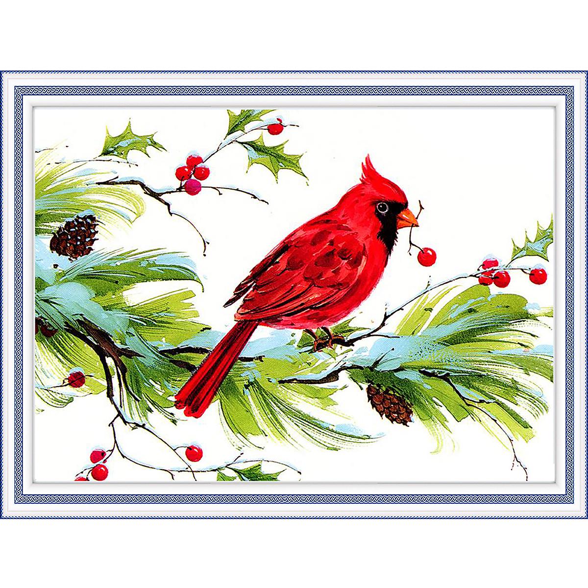 Алмазная мозаика Santi Красный кардинал 30х40 см (954130)