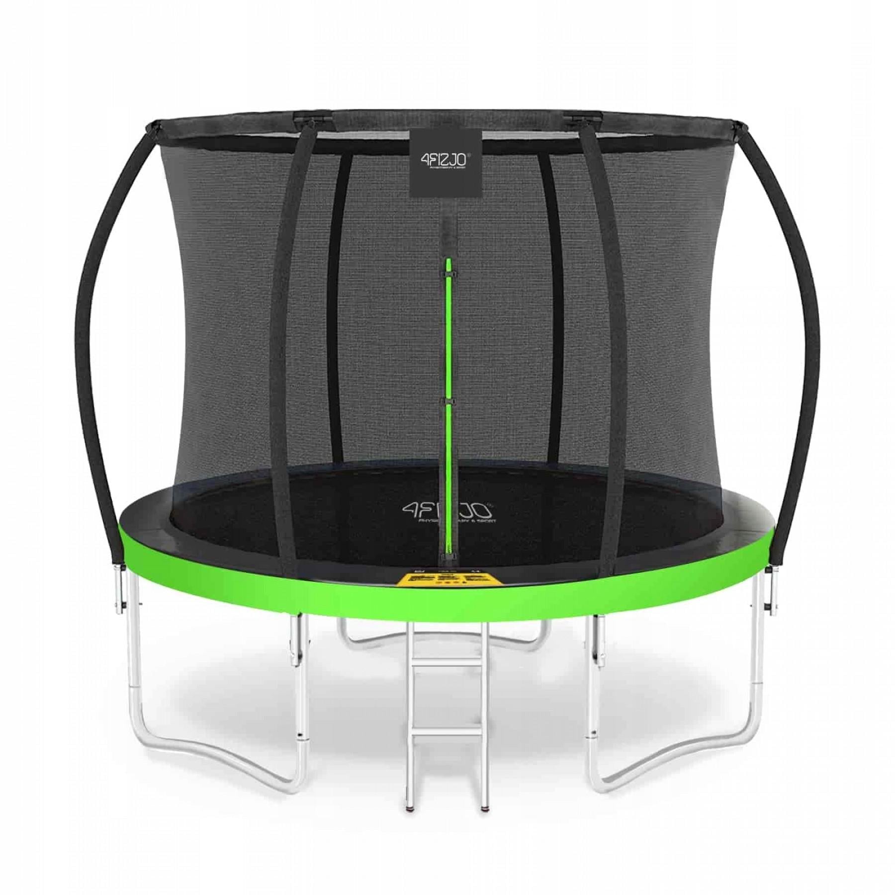 Батут с внутренней сеткой 4FIZJO 4FJ0365 Premium 10FT d 312 см Black/Green (47231)