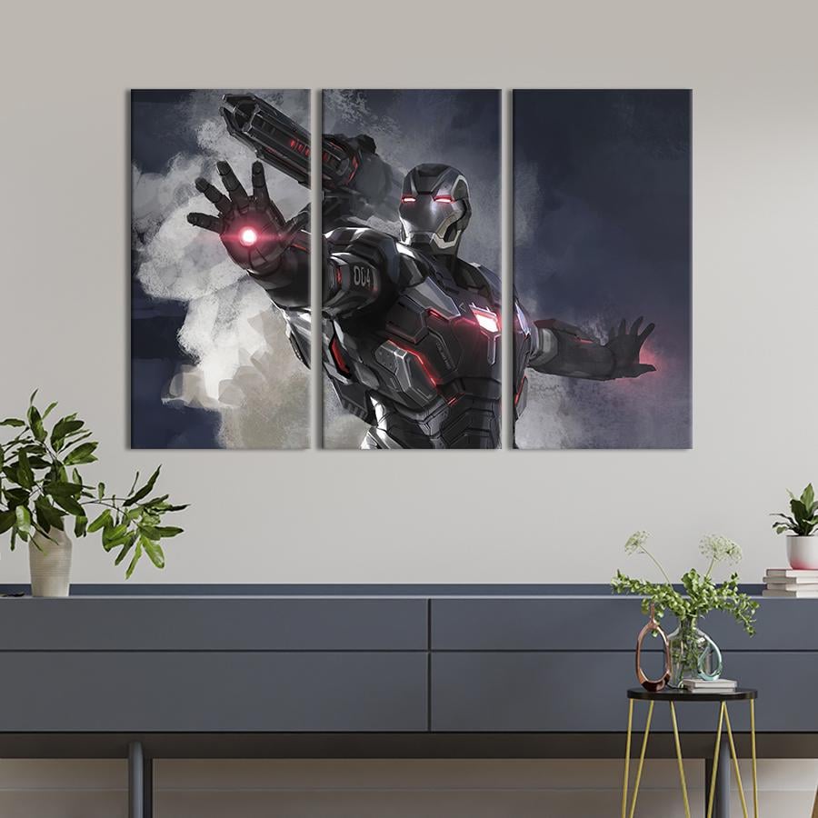 Модульная картина триптих Военная машина Marvel 156x100 см (763-31)
