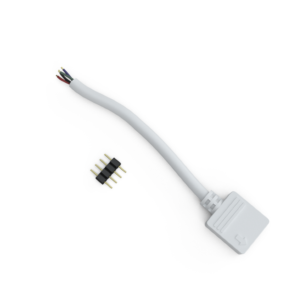 Конектор Prolum SMD5050 RGB провід 4Pin без затиску (29822001)