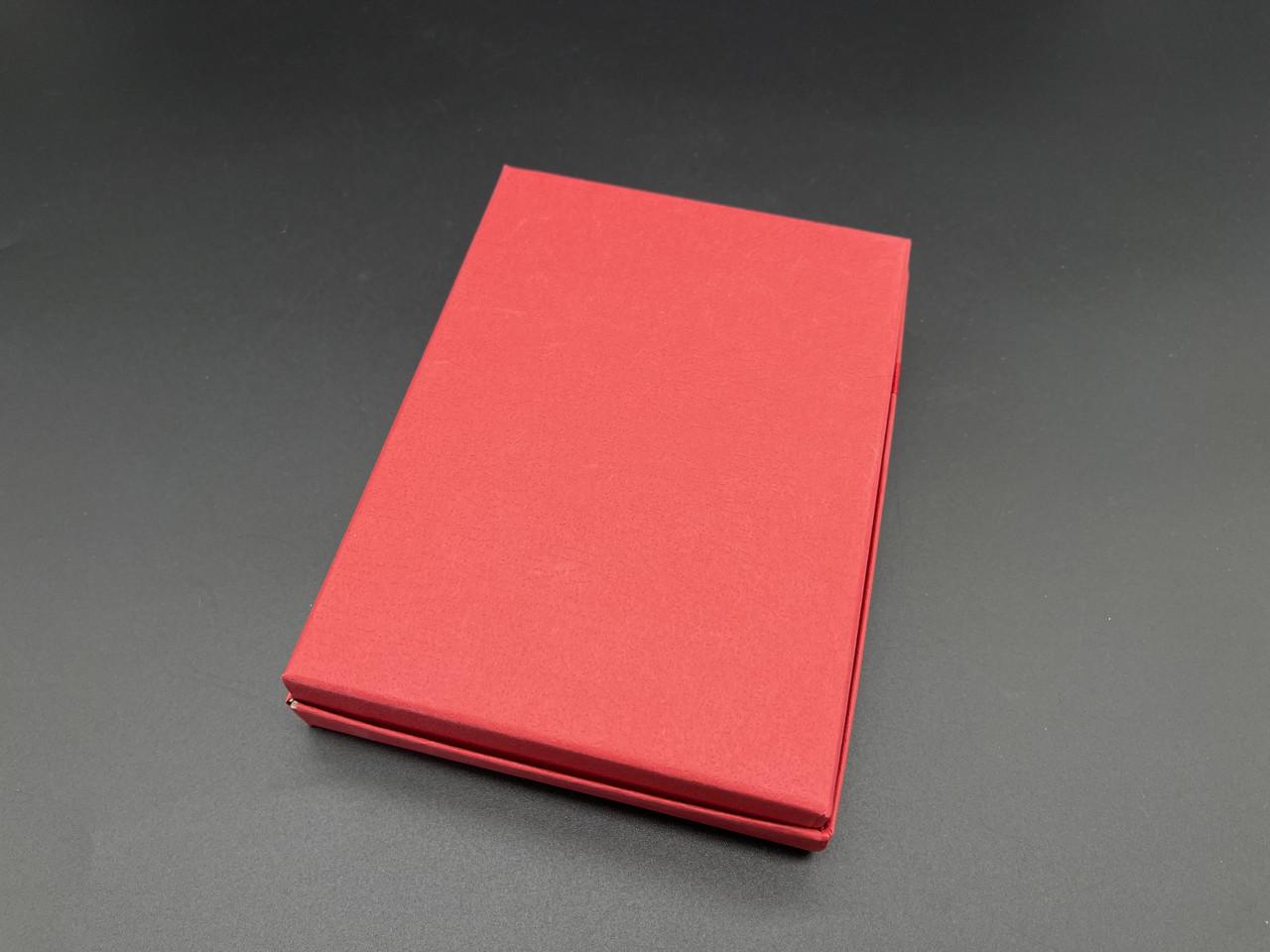 Коробка подарочная с бантом с крышкой мрамор 12х16х3 см Красный (KR-027-22) - фото 3