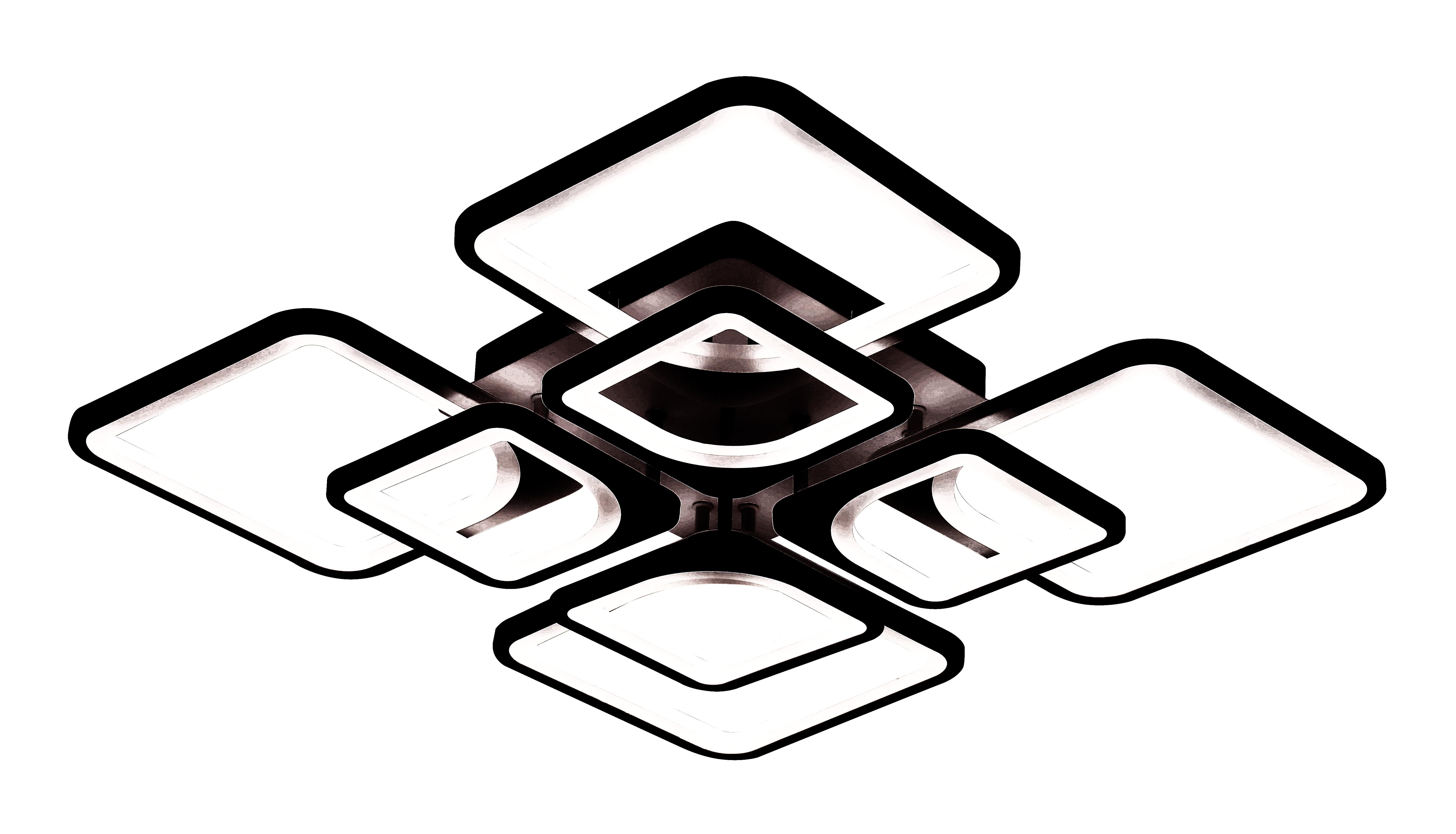 Люстра светодиодная Sirius 6109-8 BK 138W акриловая потолочная