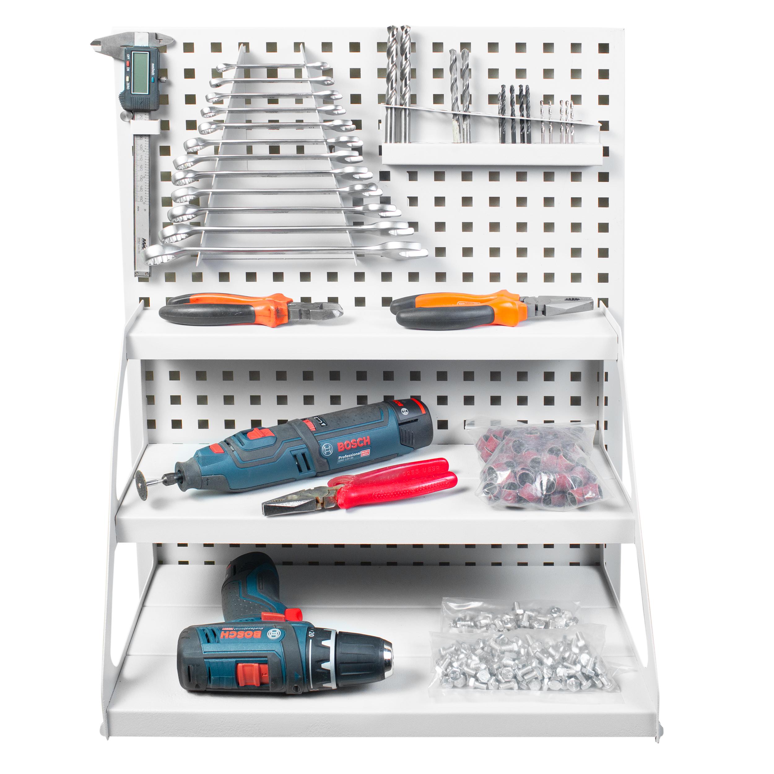 Панель перфорована для зберігання ручного інструменту металева 495х620х15 см (29594802)