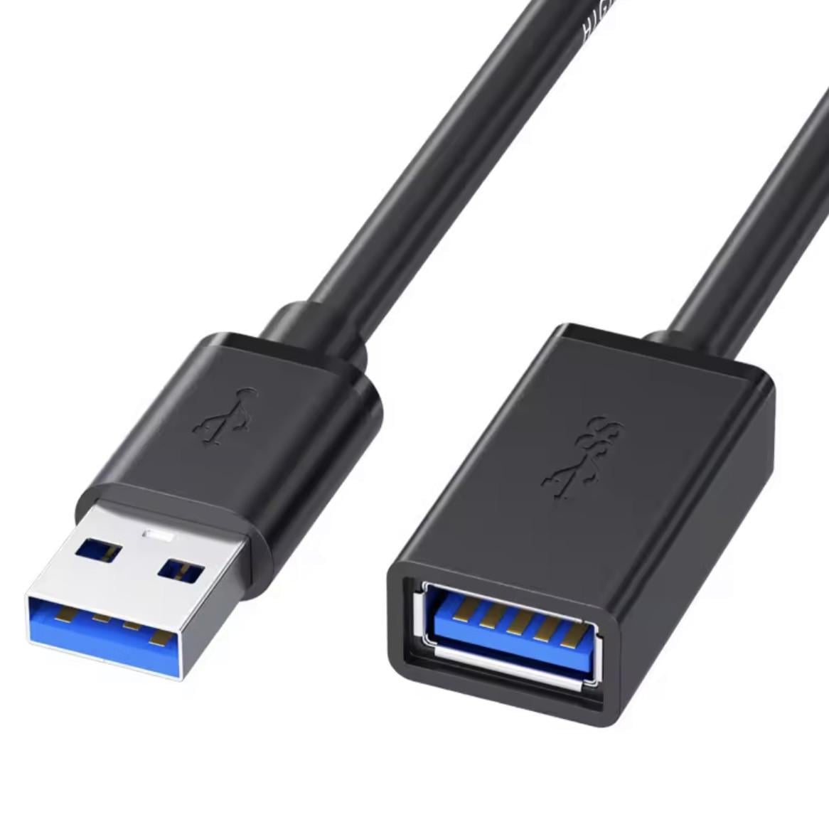Кабель подовжувач usb 3.0 перехідник мама-тато 50 см Чорний (36249230)