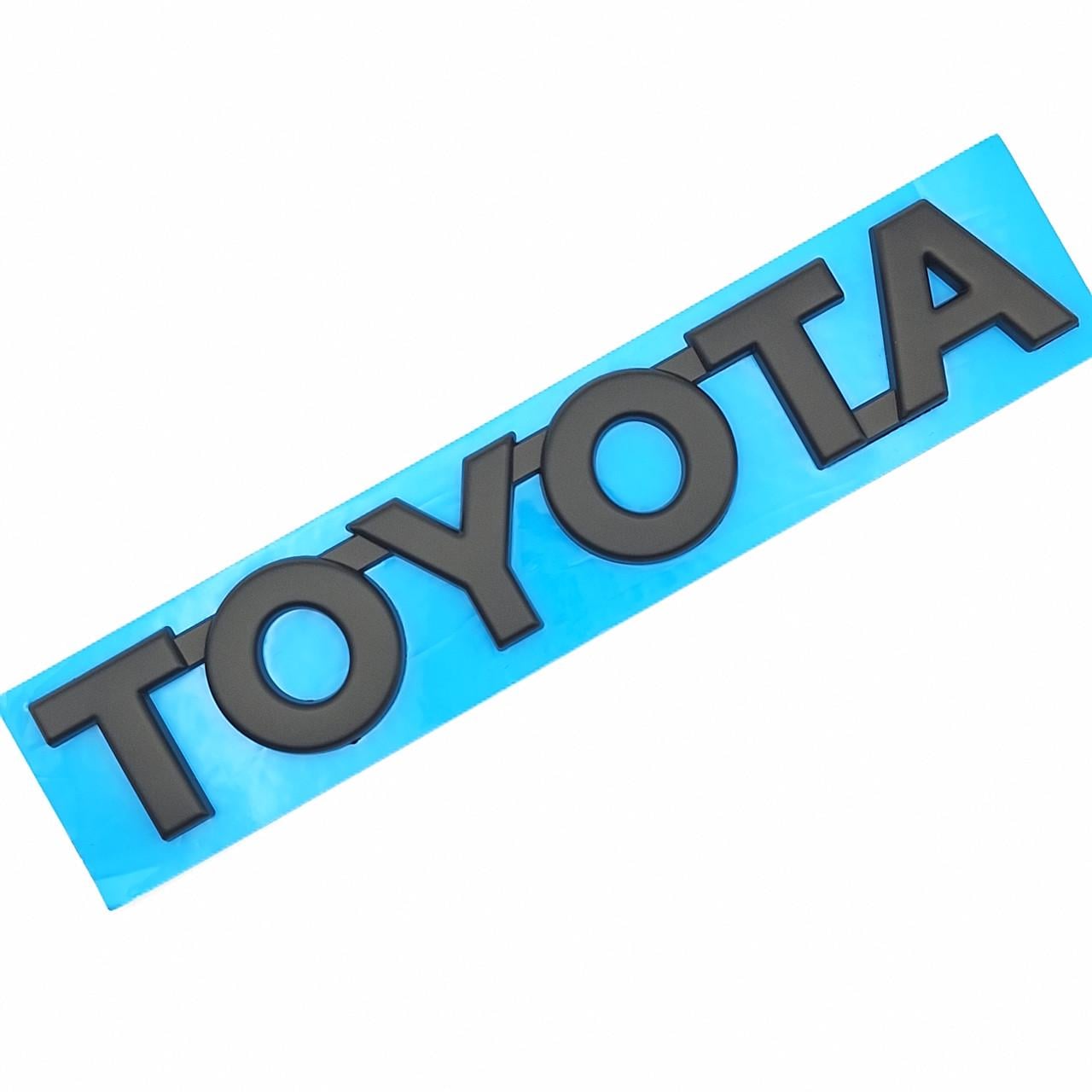 Эмблема надпись Toyota ABS 15,8х2,7 см Черный матовый (2452692170)