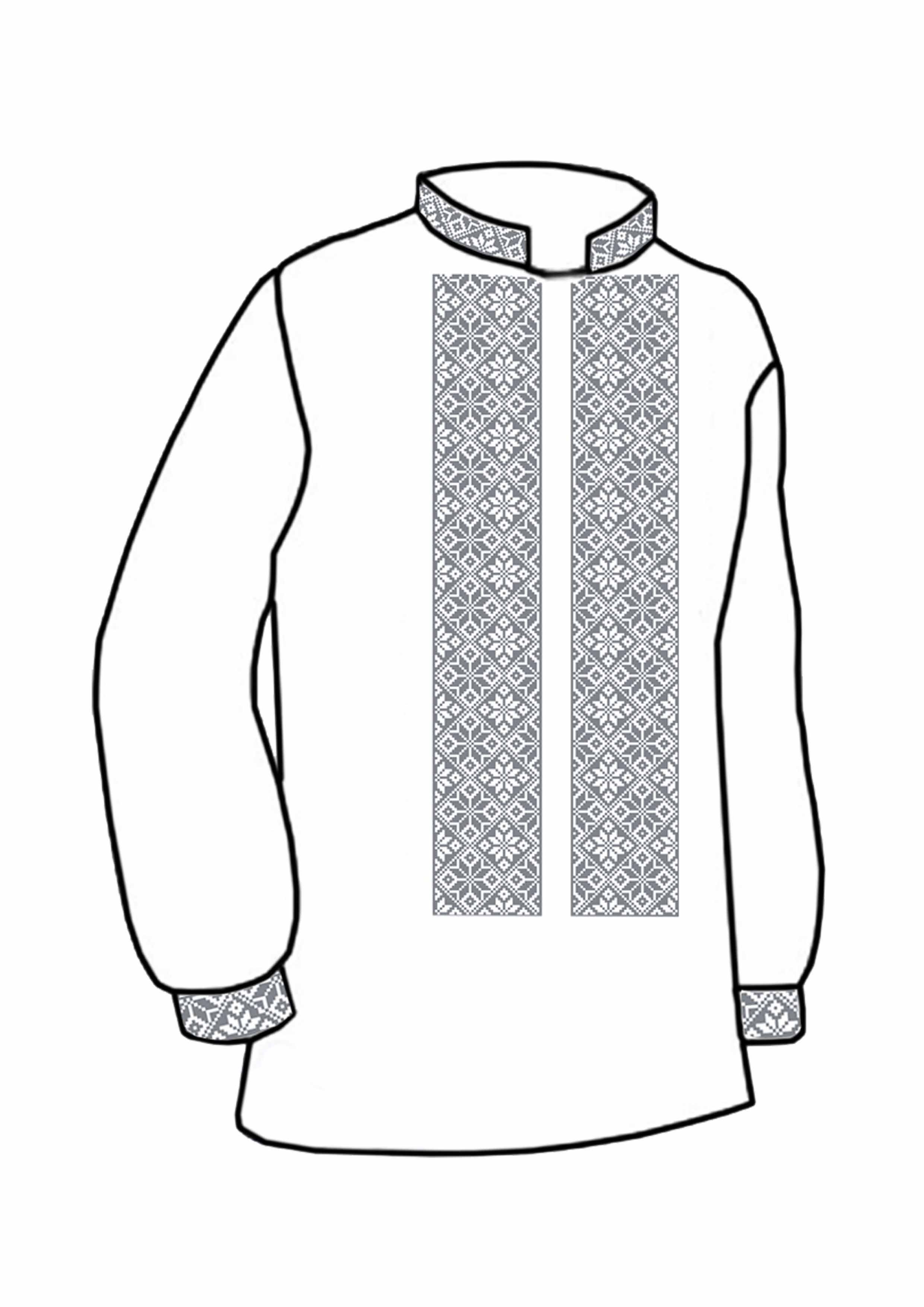 Заготовка для вишивки нитками або бісером сорочка СЧ-10 домоткане полотно