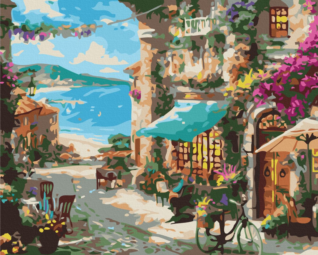 Картина за номерами Brushme Вулиця приморського містечка 48x60 см (BS31563L)