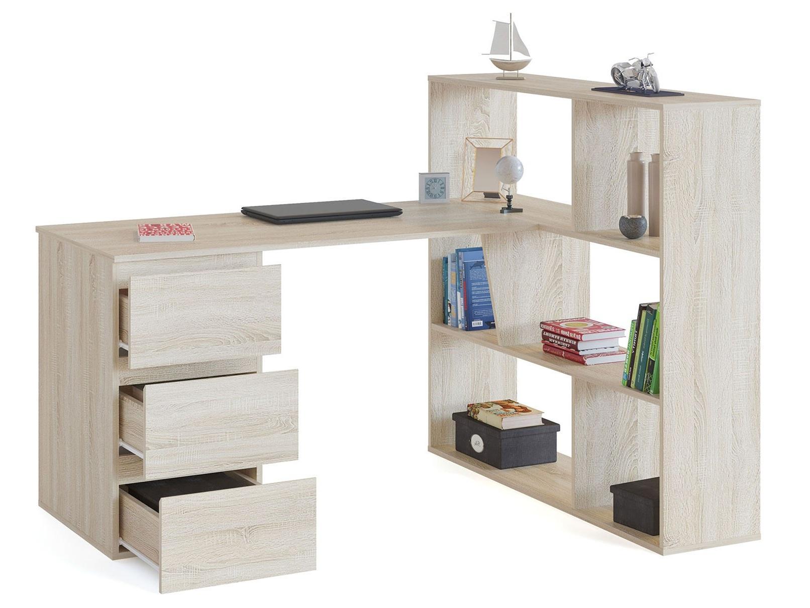 Письменный стол XDesk 20 слева с полками и тумбой Дуб сонома (XDesk-20) Письменный стол XDesk 20 слева с полками и тумбой Дуб сонома (XDesk-20)