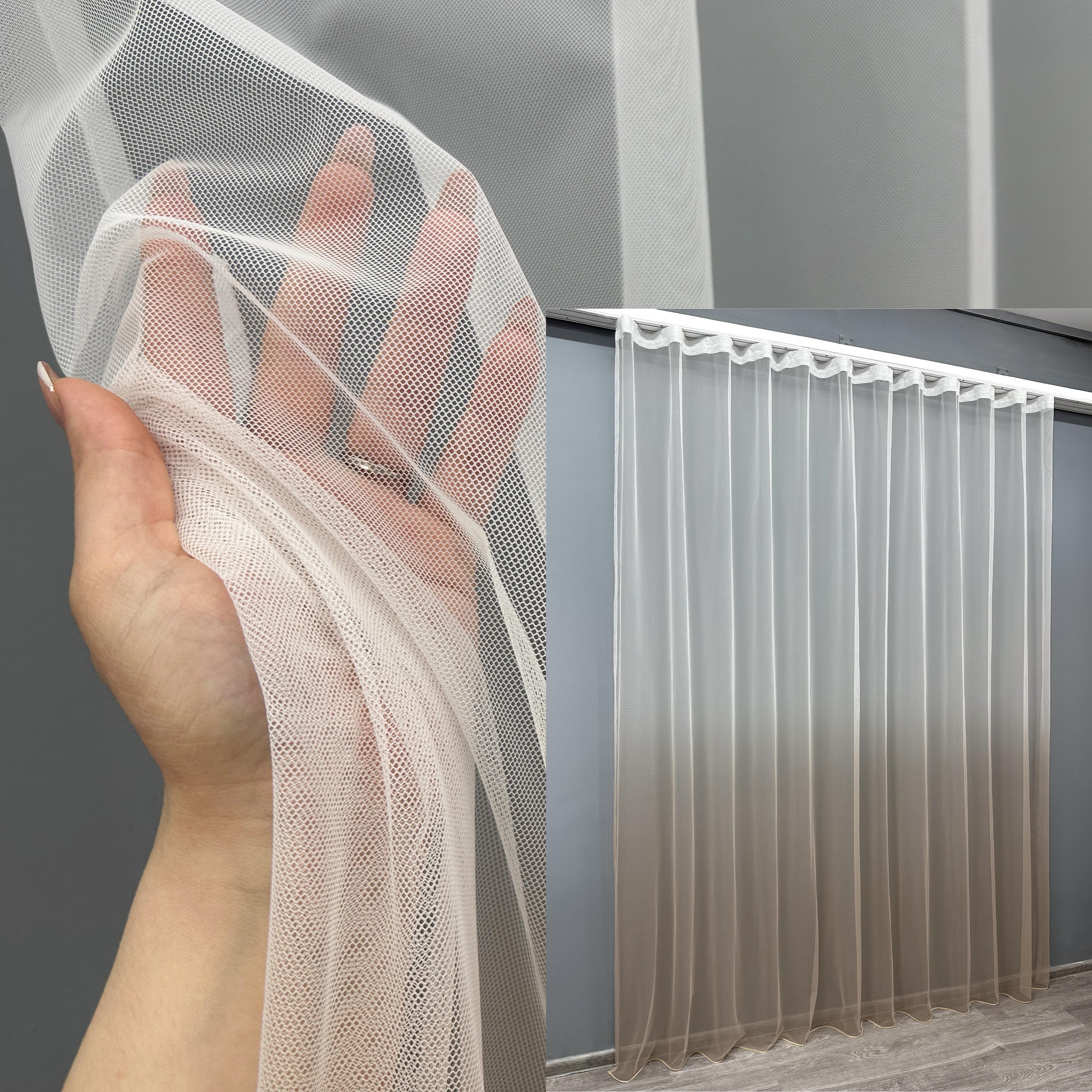 Тюль VR-Textil 1650т Грек-сетка омбре 300х270 см Какао (42-0626) - фото 3 Тюль VR-Textil 1650т Грек-сетка омбре 300х270 см Какао (42-0626) - фото 3