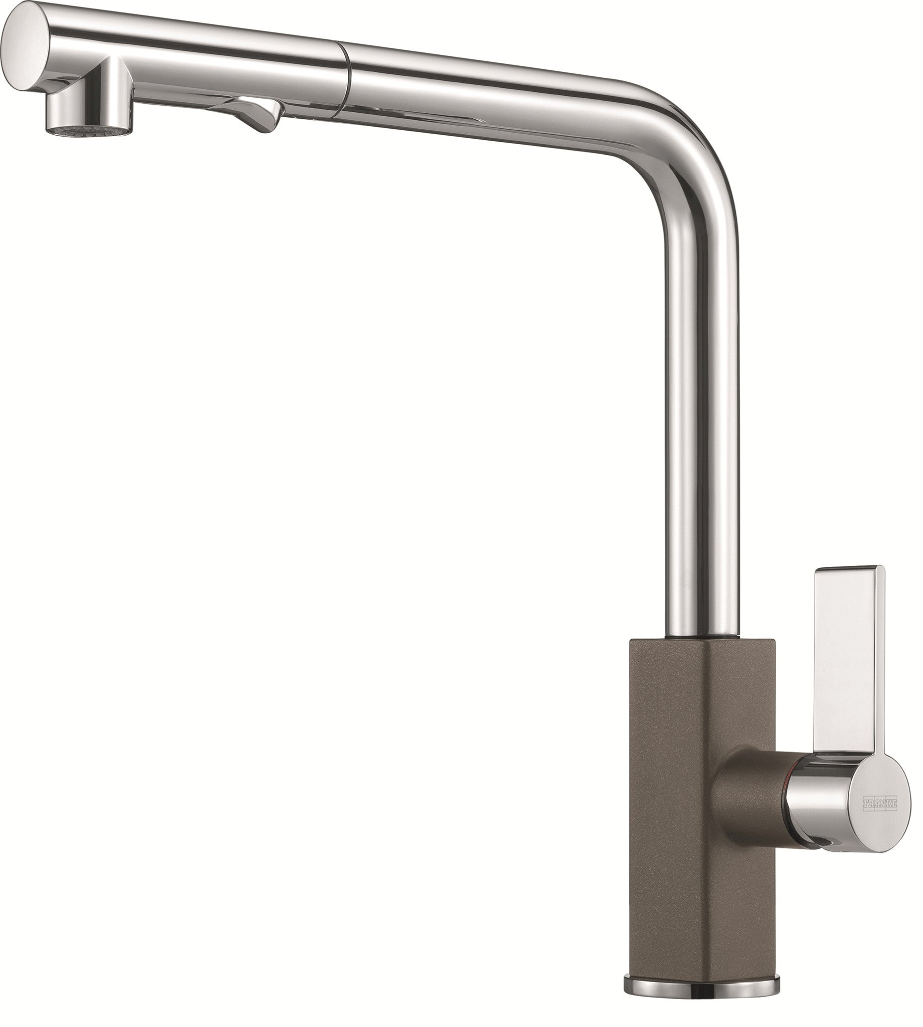 Кухонный смеситель Franke Maris Spray с выдвижным изливом и функцией душа Шторм (115.0392.366) Кухонный смеситель Franke Maris Spray с выдвижным изливом и функцией душа Шторм (115.0392.366)