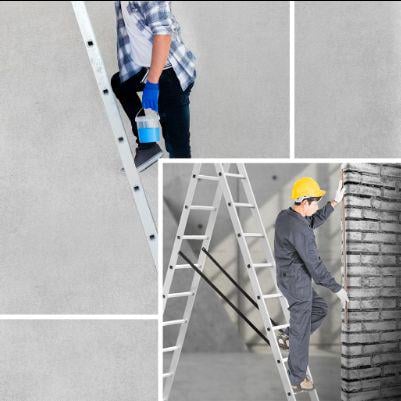 Драбина будівельна Intertool LT-0310 з алюмінію 3-секційна універсальна розкладна 3х10 сходинок 6,77 м - фото 5 Драбина будівельна Intertool LT-0310 з алюмінію 3-секційна універсальна розкладна 3х10 сходинок 6,77 м - фото 5