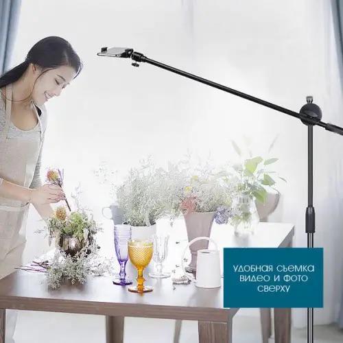 Стойка напольная с кольцевой LED лампой 30 см (FL30) - фото 2 Стойка напольная с кольцевой LED лампой 30 см (FL30) - фото 2