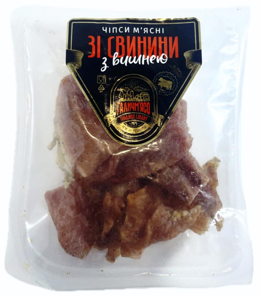 Мясные чипсы Галичм'ясо с вишней из свинины 50 г (29388793)