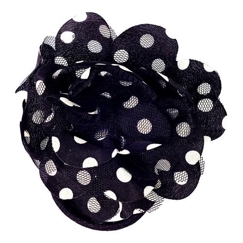 Брошь-заколка-резинка Seta Decor Сильвия 122-250BLK-WT