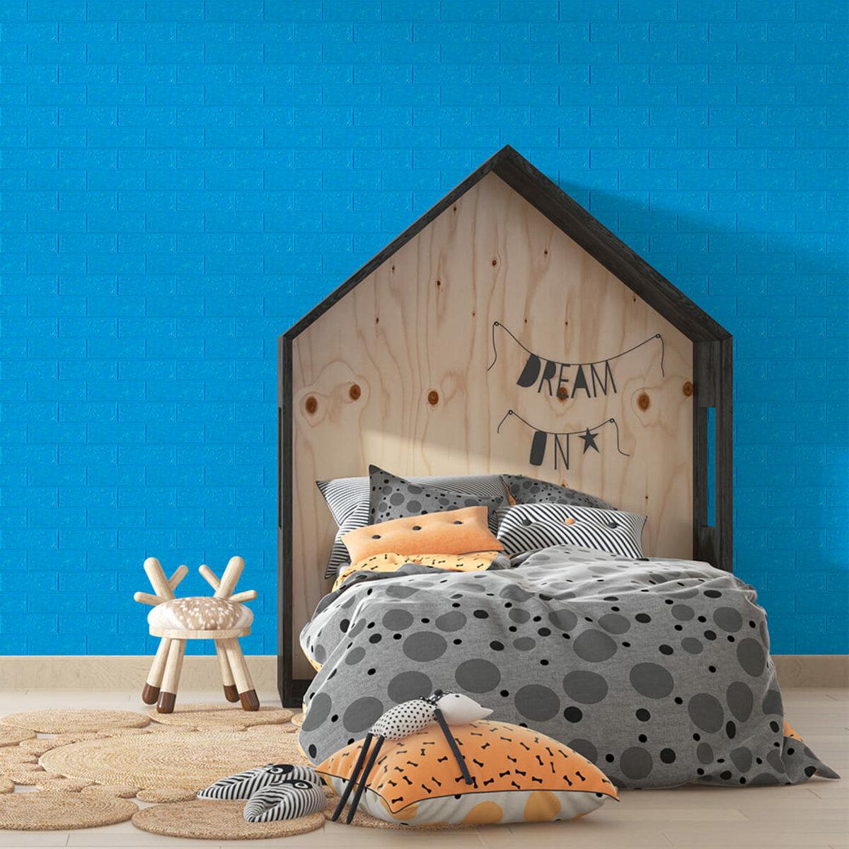 3D-панель самоклеюча під цеглу 77x70 см x 3 мм Синій - фото 6 3D-панель самоклеюча під цеглу 77x70 см x 3 мм Синій - фото 6